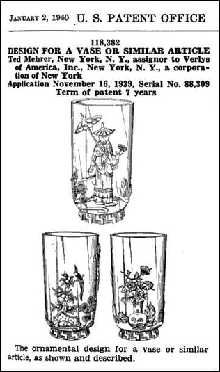 Mandarin vase - U.S. Patent Office 1940